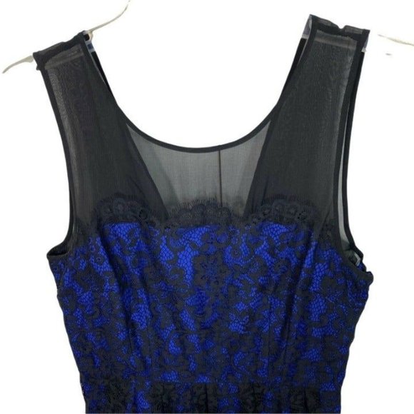 NWT Anthropologie Moulinette Soeurs Size 8 Blue Black Lace Party Dress $178 - Picture 10 of 12